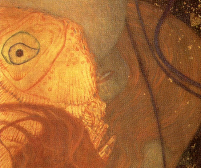 detail of fish in Klimt's Goldfish