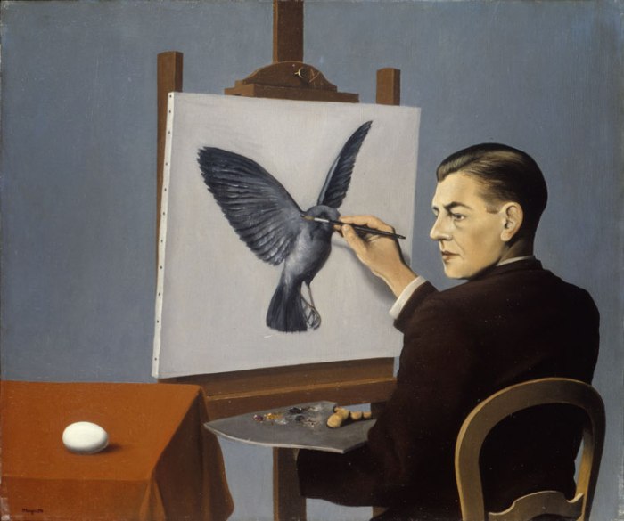 René Magritte's "Clairvoyance"