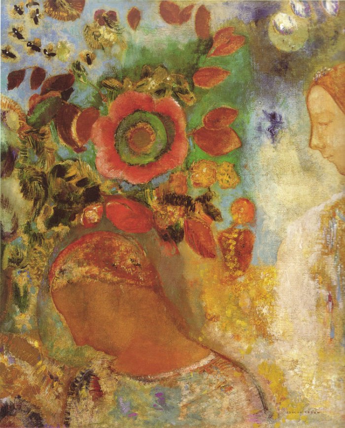 Redon’s Two Young Girls Among Flowers