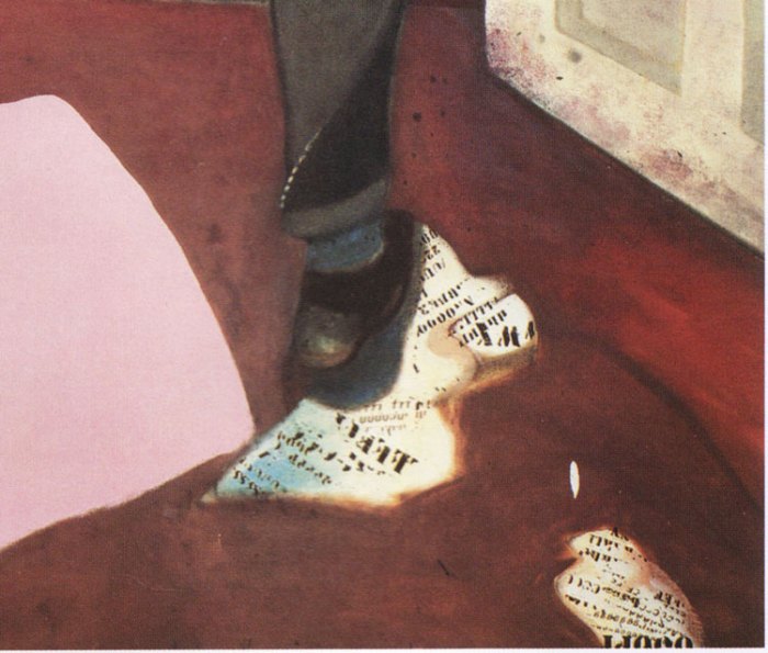 detail of Bacon's "Triptych - In Memory of George Dyer" 1971